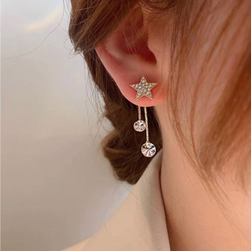 Cute star drop earrings